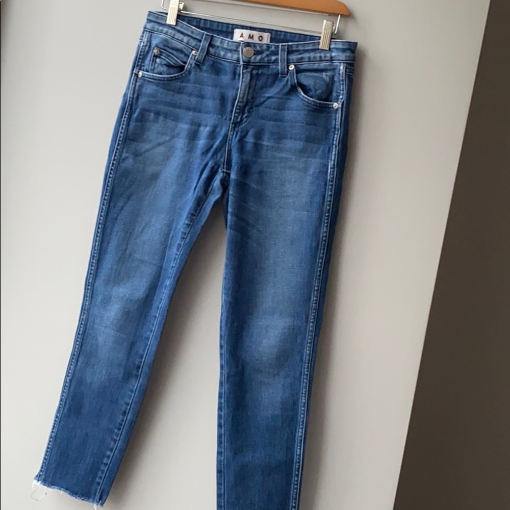 AMO Stix Crop Sweetheart Denim